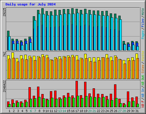 Daily usage for July 2024
