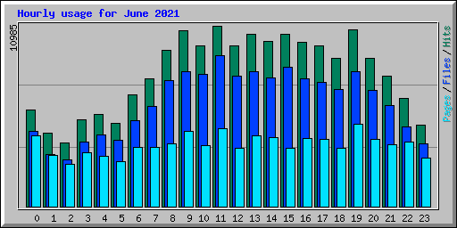 Hourly usage for June 2021