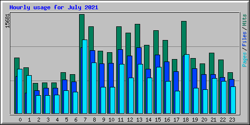 Hourly usage for July 2021