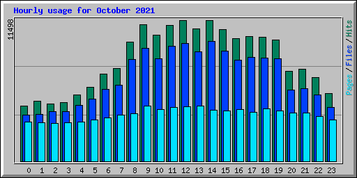 Hourly usage for October 2021