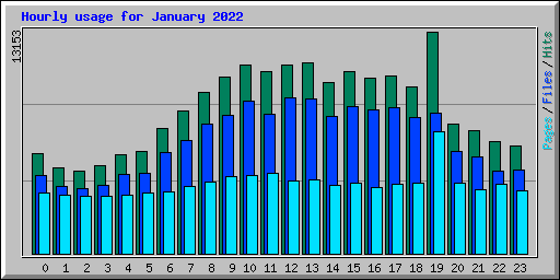 Hourly usage for January 2022