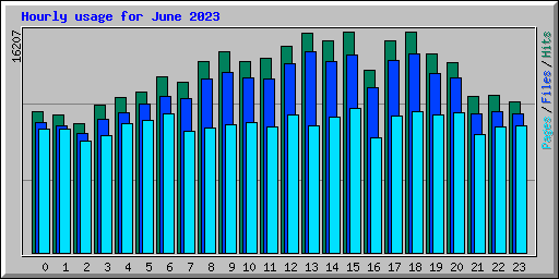 Hourly usage for June 2023