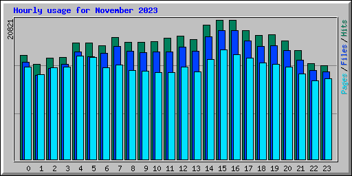 Hourly usage for November 2023