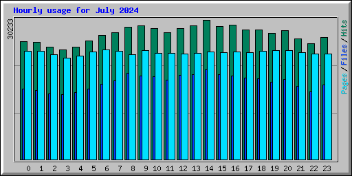 Hourly usage for July 2024