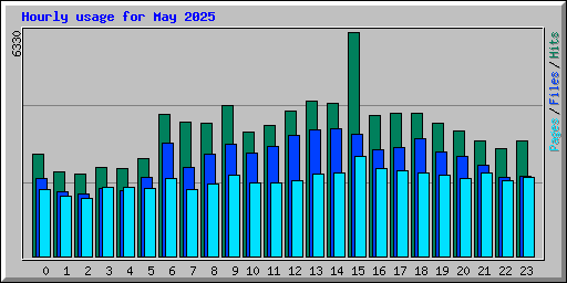 Hourly usage for May 2025