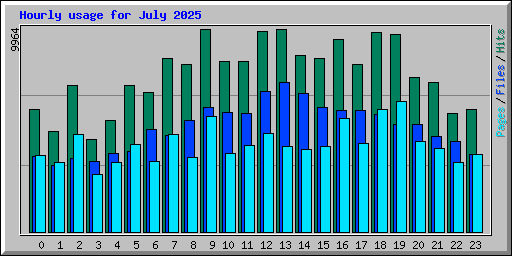 Hourly usage for July 2025